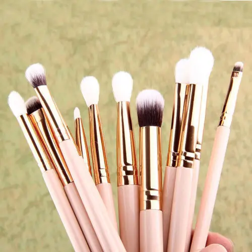 

New 12pcs /set Soft Makeup Brushes Set Powder Foundation Eyeshadow Eyeliner Lip Shading Blusher Brush Nylon Fiber Tool