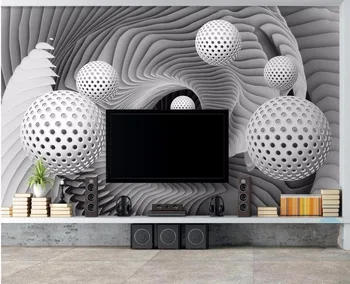 

CJSIR Custom Photo Wallpaper Mural Wallpaper 3d 3d Ball Space Swirl Modern TV Background Wall Papel De Parede Home Deocrs