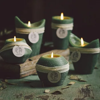 

Scented Candle Green Retro Poetic Creative Candle Decoration Wedding Party Decor Atmosphere Candles Candles Home Decoration