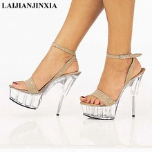 Сексуальная танцевальная обувь laijianjinxia/босоножки на высоком каблуке 15 см танцевальная обувь для ночного клуба обувь для танцев на шесте модельная женская обувь на высоком каблуке K-100