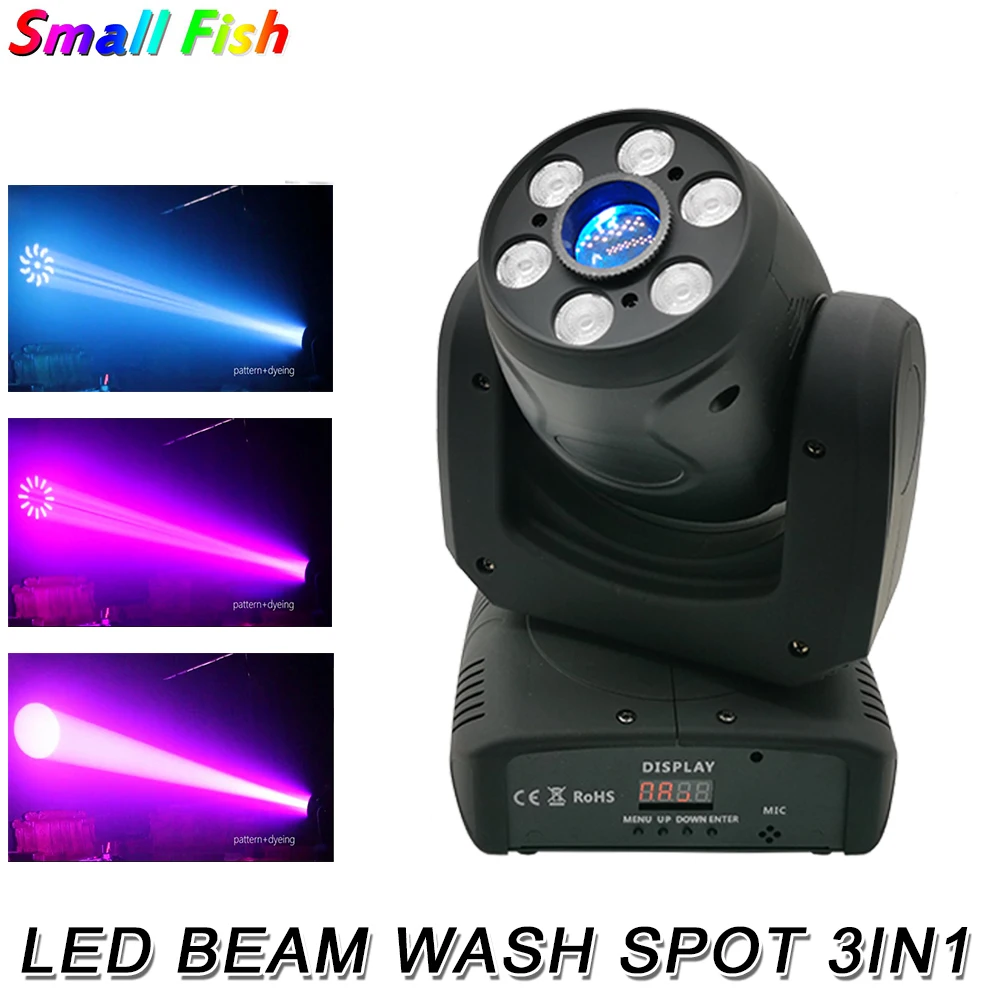 

70W Mini Led Spot Beam Wash 3IN1 Moving Head Light RGBW 4IN1 DMX 512 Control DJ Disco Party Bar Stage Lighting Effect Lamp Par