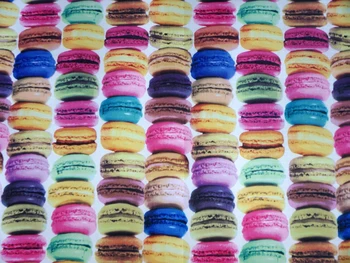 

Dessert macaron cake fabrics waterproof Oxford cloth for patchwork PVC DIY Sewing Tablecloth bag raincoat 145*90cm