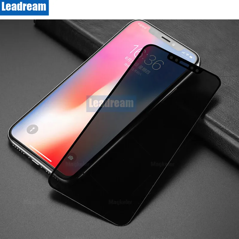 100 шт Анти-писк закаленное стекло для iPhone 6 6S 7 8 Plus для iPhone X XS MAX XR защита экрана конфиденциальности