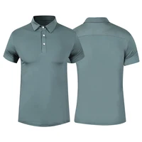 Summer Breathable Turn Down Collar Running Shirts Men Quick Dry Gym Fitness T-shirt Short Sleeve Sportswear Tee Tops Customized 2