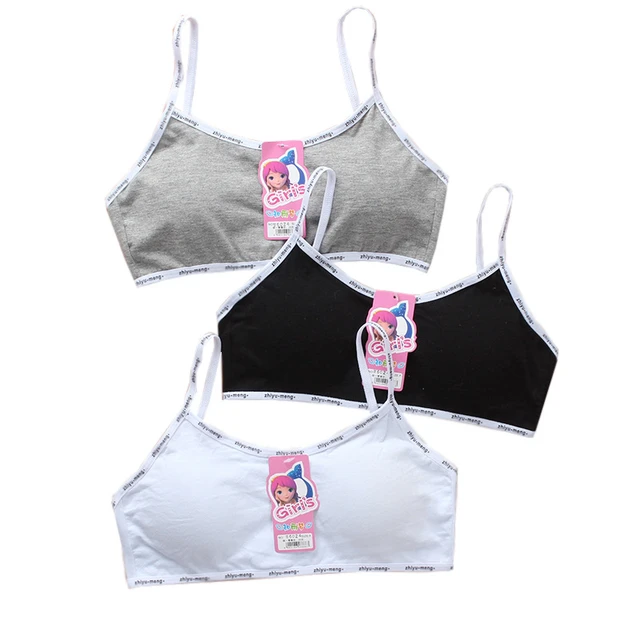 2PC Kids Bra Girls Full Cup Seamless Underwear Training Puberty Bra  8-14Years - AliExpress