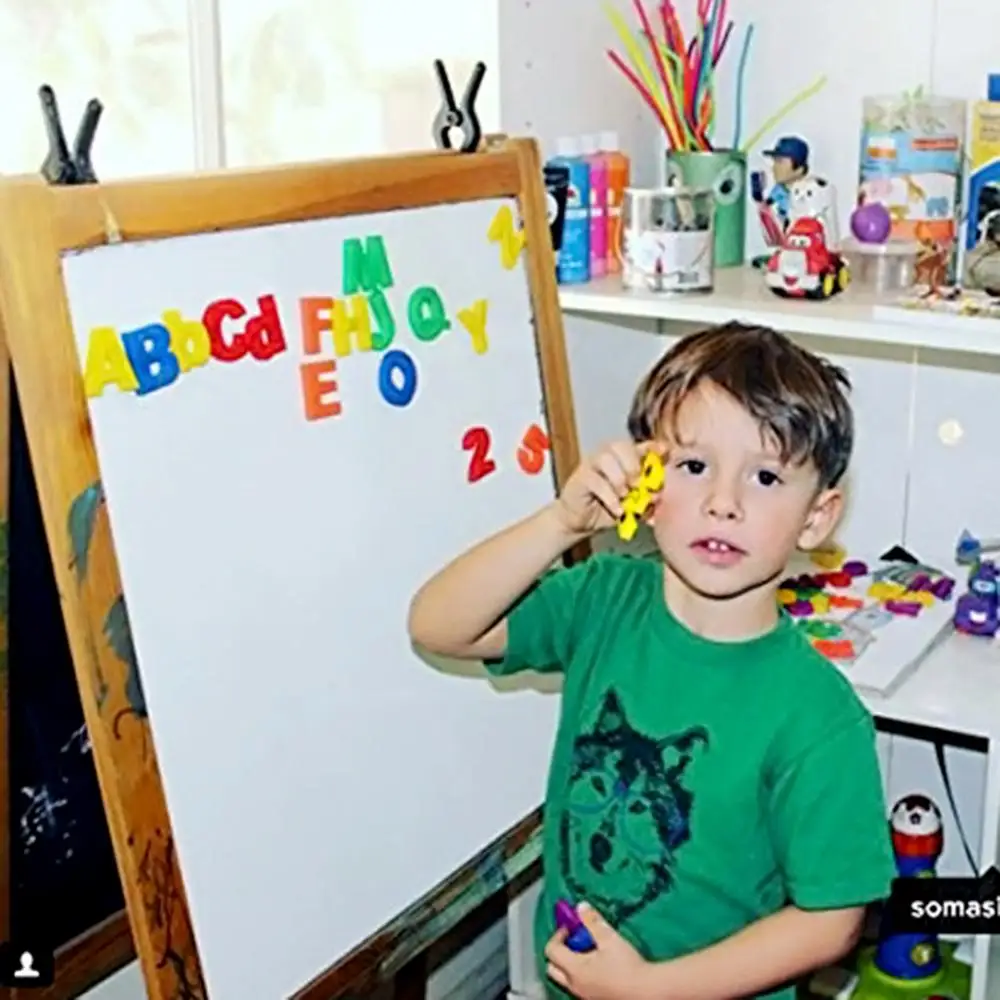 

Baby Toy 26PC Colorful Letters 3cm Kids Alphabet Fridge Magnet Child Educational Toy Fridge Sticker Educational Game