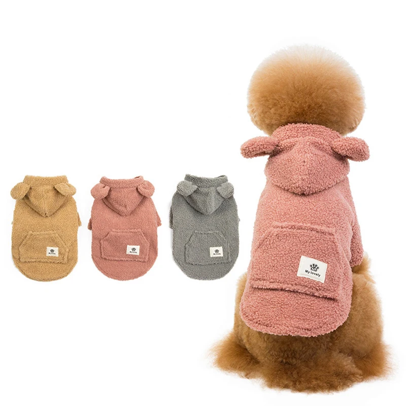 

2019 Autumn and Winter Newest Pet Clothes Velvet Dog Clothes for Small and Medium Dog Coat Multi Colors Winter Dog Clothes