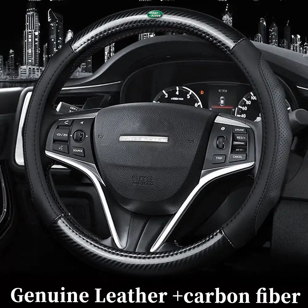 FOR RANGE ROVER L322 BLACK PERF LEATHER STEERING WHEEL COVER CHOSEN COLOUR DBL S