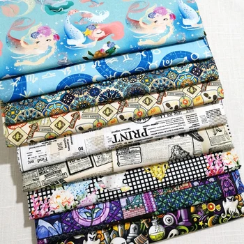 

Digital Printing Cotton Fabric Handmade Sewing Quilting Fabrics Basic Quality for Patchwork Needlework DIY Handmade Cloth