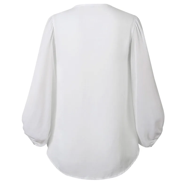 Women Blouses Office Lady Shirts Sexy Overlap Low Cut Bandage Knot Turn-Down Collar Elegant Smooth Silk And Satin