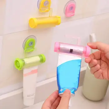 

Bathroom Plastic Rolling Tube Squeezer Toothpaste Dispenser Sucker Cream Syringe Manual Dispenser Dental Gun Bathroom Holde C7D4