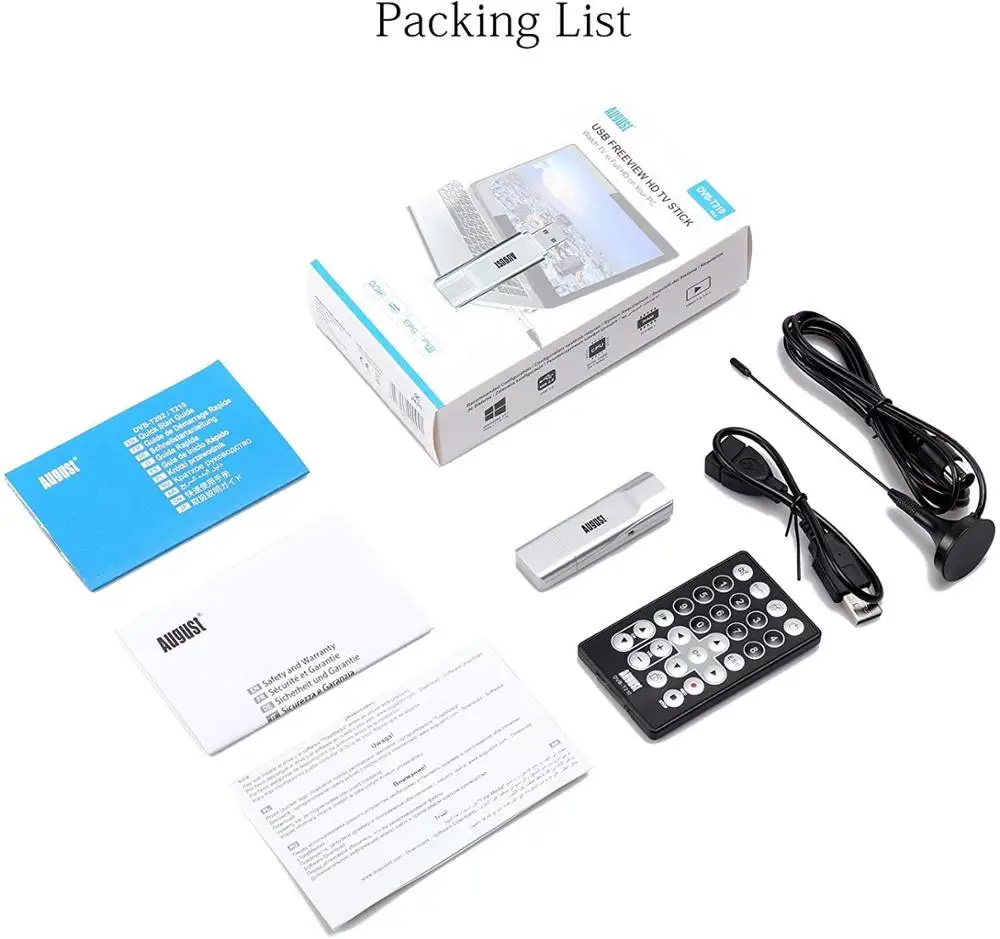 August DVB T210 USB freew evihd TV тюнер часы цифровое телевидение в Full HD на ноутбуках и
