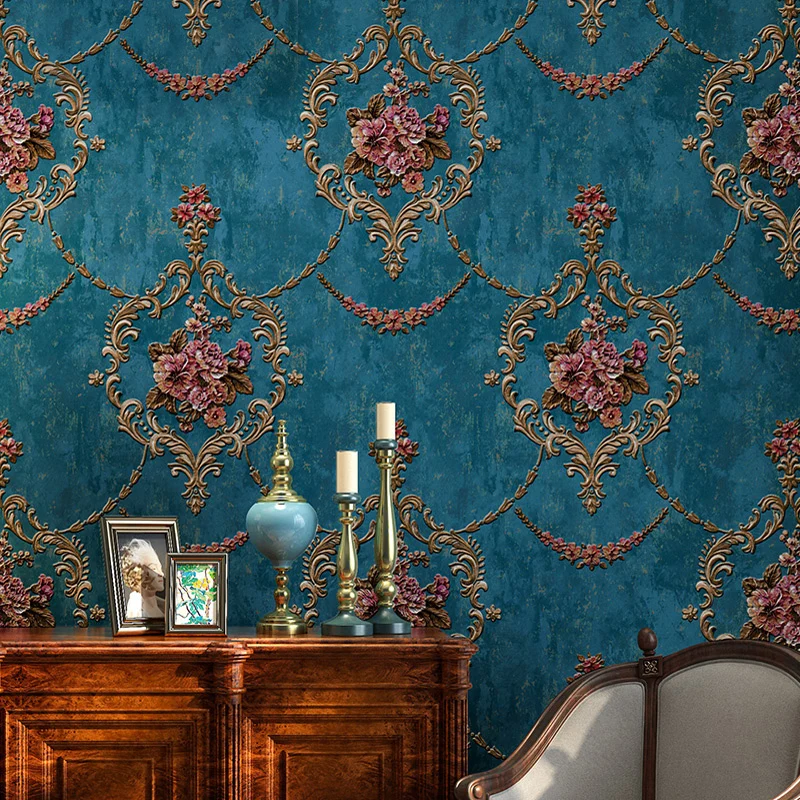 

Flower Pastoral 3d Non-woven Wallpaper Green European Style Bedroom Living Room Sofa Tv Background Wallpaper Papel De Parede A&b