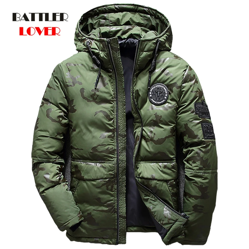 2019 High Quality 90% White Duck Down Jacket Men Coat Snow Parkas Males Warm Brand Clothing Winter Hooded Down Jacket Outerwear