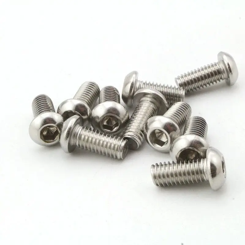 Tornillos hexagonales de acero inoxidable, tornillos grandes de cabeza plana, Punta Ovalada para muebles, pernos de cama de bebé, 10 piezas o más vendidas
