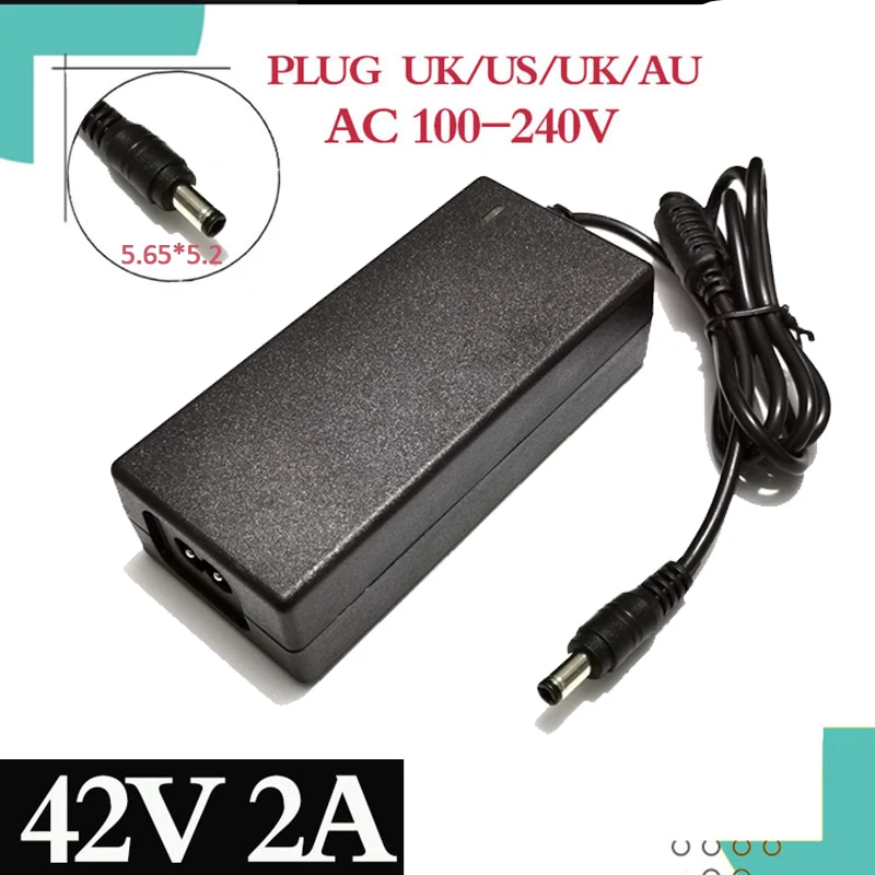 42V 2A Charger Input 100-240 VAC Li-Ion Li-Polymer 36V 2A Battery Charger for 10 Series 36V charger adapter battery charger battery charger adapter