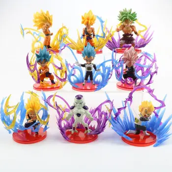 

9 Pcs Son Bulmadragon balls models King zamas Action Toy Figures action figure anime figure decoration doll kids