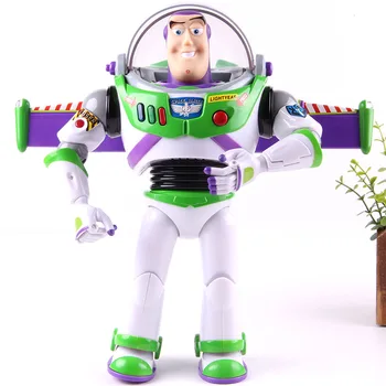 

With LED Light Talking Buzz Lightyear Toy Story PVC Collection Model Toy Anime Star Command Buzz Lightyear Action Figure