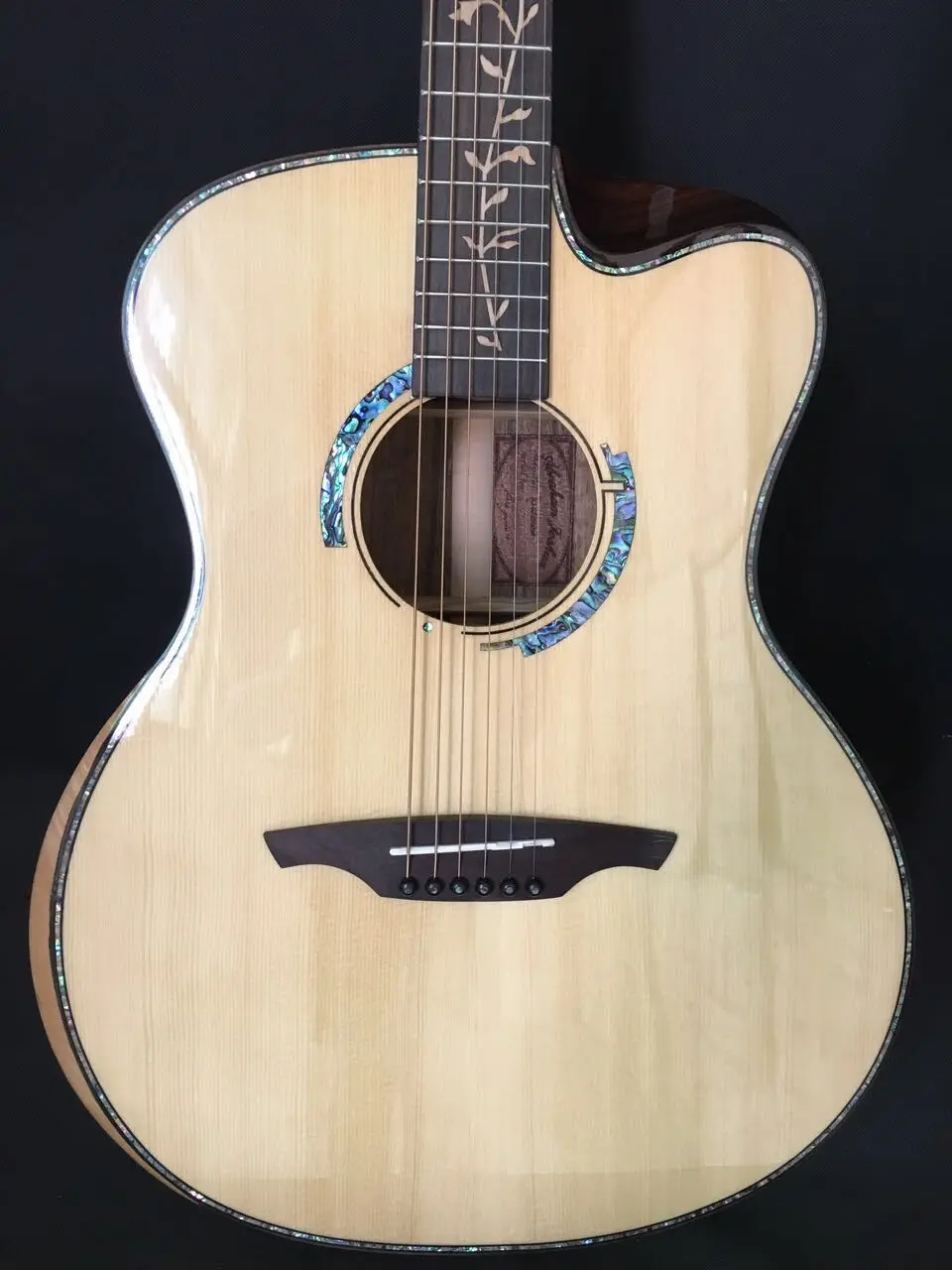 Акустическая гитара ручной работы из цельного дерева с Чехол