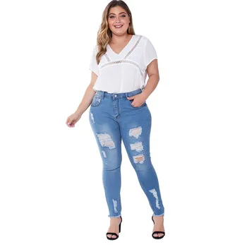 

Hot ladies Denim pants Winter Jeans new Fashion Women Plue Size Hight Waisted Denim Jeans Stretch Slim Pants Length Jeans K927