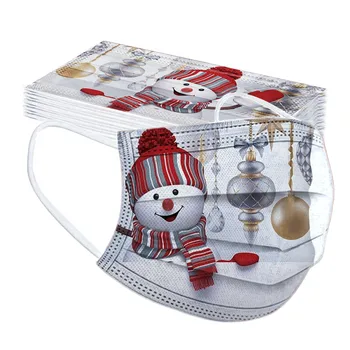 

20pc Adult Mask Print Masks Disposable Christmas Mouth Mask Breathable Earloops Dustproof Face Masks Mascarillas Mascarilla