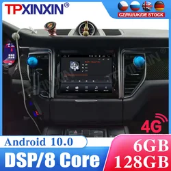 Reproductor Multimedia con Android 10 y navegación GPS para Porsche, autorradio estéreo con reproductor de vídeo, dvd, 2DIN, 128G, para Porsche Macan 2011  2016