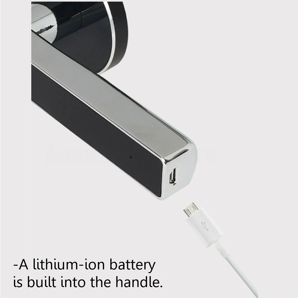Modern Intelligent Electronic Door Lock Anti-theft Smart Fingerprint USB Charging Home Security Stainless Steel Door Lock