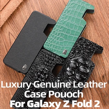 

Luxury Genuine Leather Case Pouch Bag For Galaxy Z Fold 2 case Pouch galaxy Z fold2 5G case Shockproof for galaxy fold case