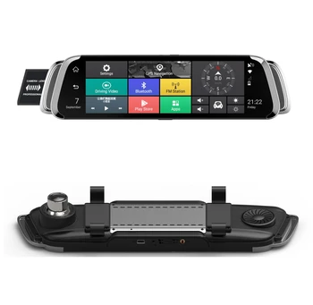 

Android Car GPS Mirror 10 inch Dashcam Bluetooth GPS Navigator Automobile with WiFi Car Video Recorder Streaming Media Rear View