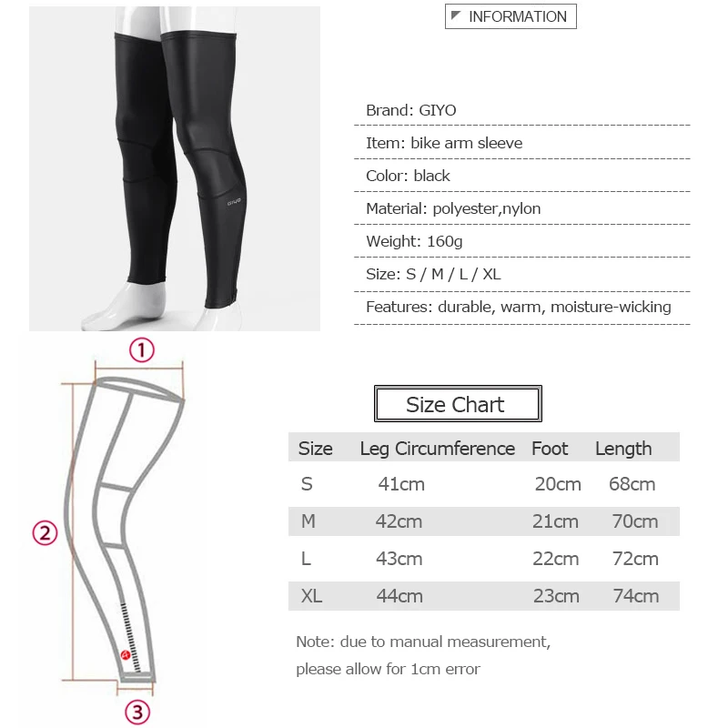 Fleece Bike Leg Sleeves Calf Compression Full Long Sleeves Cycling Bicycle MTB Riding Leg Warmers Anti Slip Silicone