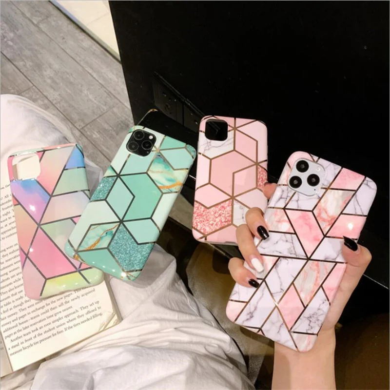 Luxury Plating Marble Phone Case For iPhone 11 Pro Max X XR Xs Cover 6 6s 7 8 Plus Coque Silicone Fundas Capa Carcasa etui |