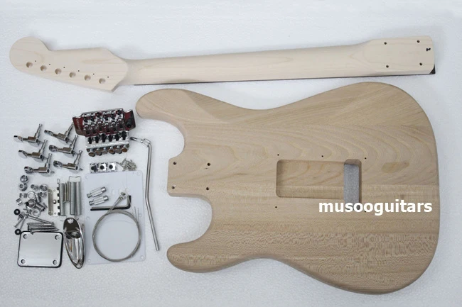 MUSOO Электрический корпус гитары комплект DIY со всеми аксессуарами