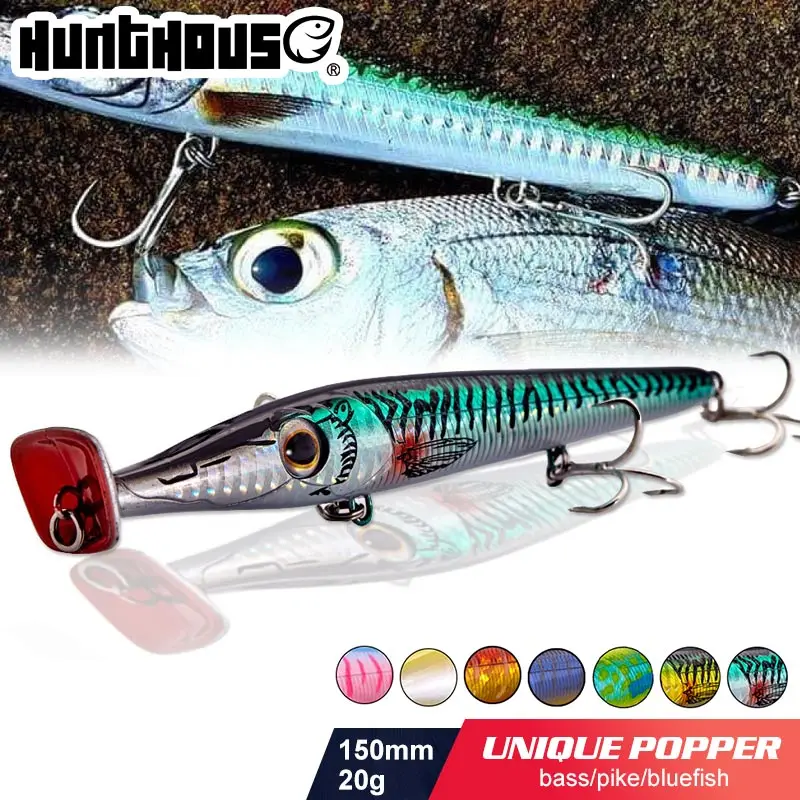 

Fishing lure popper 150mm 20g 3pcs needle 150F long cast pencil topwater floating stickbait bait lure bass pike bluefish garfish