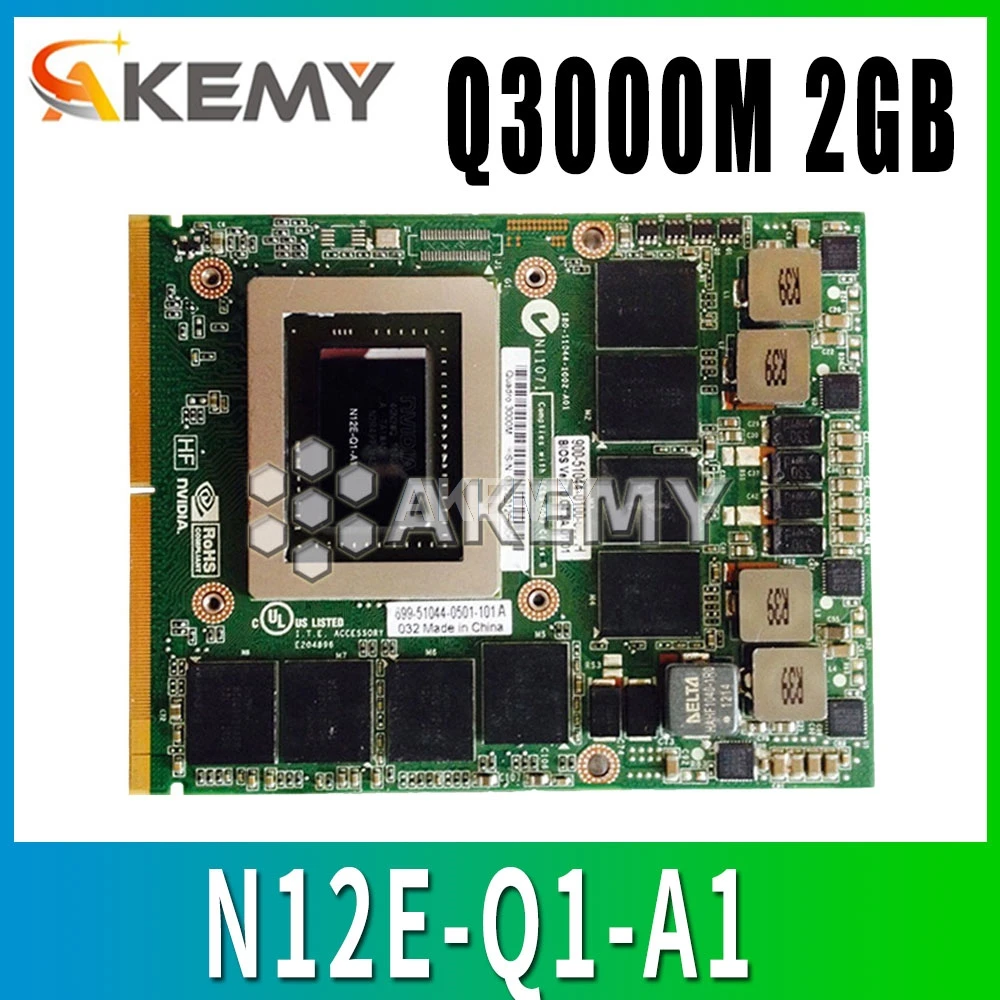 Оригинальная видеокарта Quadro 3000M Q3000M VGA 2 ГБ для Dell Precision M6600 M6700 M6800 HP 8760W 8770W 8740W N12E-Q1-A1
