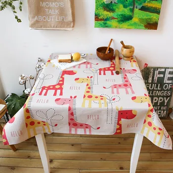 

Cartoon heav cotton and linen square fabric tablecloth ok
