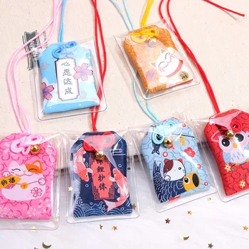 일본 전통 부적 부적, Churinga Periapt Maneki Neko 행운의 고양이, 뚱뚱한 플루투스 고양이 키체인, 여성용 자동차 가방 펜던트