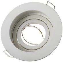 Circle Adjustable MR16 Holder GU10 Lamp Bracket LED Shot Cup Noodles Ring outside Diameter 100mm Hole 90 Mm White