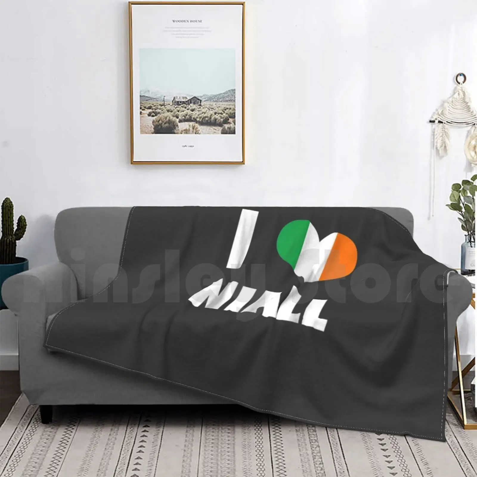 

I Love Niall-Ireland Flag Heart Blanket Fashion Custom That Kids Men Mostly Children Comes Irish Know Let Need A