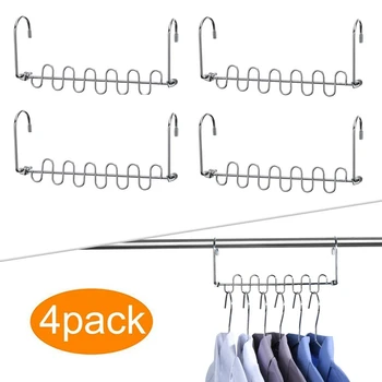 

4pcs/set Multifunctional Magic Clothes Hanging Chain Metal Clothes Closet Hangers Shirts Tidy Hangers Save Space Clothing Organi