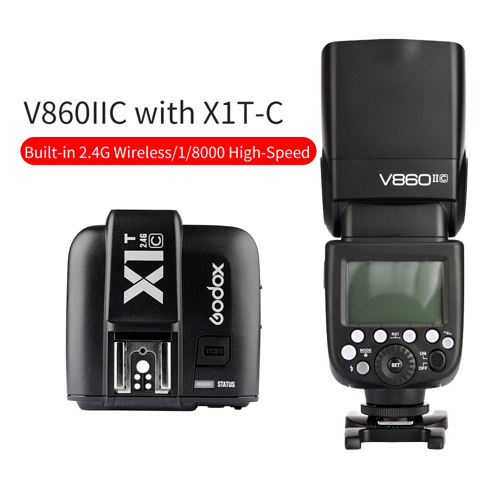 US $306.25 Godox V860II HSS TTL Speedlite Flash With X1 Trigger Transmitter For Canon Sony Nikon Olympus Fuji