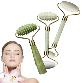 

Facial Massage Roller Double Heads Jade Stone Face Lift Hands Body Skin Relaxation Slimming Beauty Care Makeup