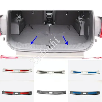 

Car Inner Inside Rear Back Bumper Trim Stainless Steel Scuff Sill Trunk Plate Pedal 1pcs For Hyundai Santa Fe SantaFe 2019 2020