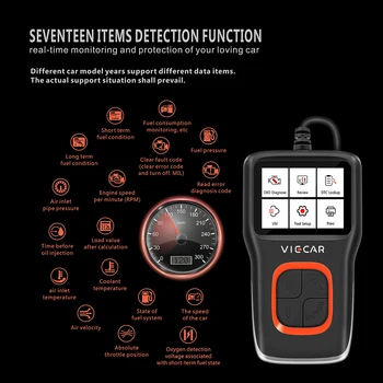 

Original Viecar VP101 with Type-C Code Reader Read/Clear OBDII/EOBD OBD 2 OBD2 Car Diagnostic Scanner Auto Tool PK CR3001 KW850