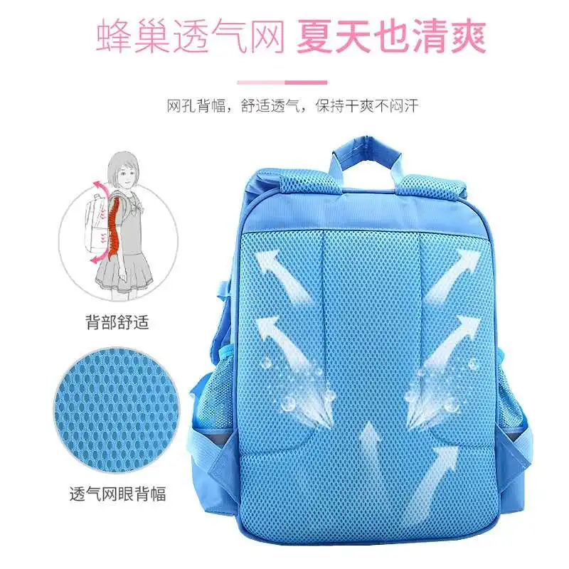 Disney New Frozen School Bags For Girls Elsa Anna Primary Student Shoulder Orthopedic Backpack Grade 1-3 Large Capacity Mochila