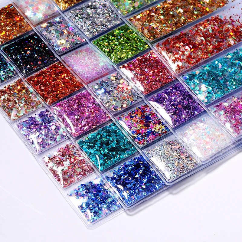 Cut Price Glitter-Powder Sticker Nail-Sliders Sequins Mixed Dust Colorful DIY 3d for 6-Grid/Bag Yyp1KmVDa