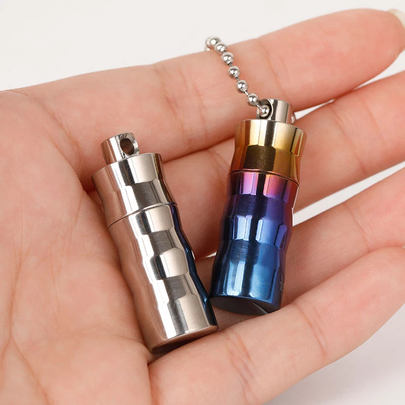 

Tiartisan Mini Titanium Storage Box Waterproof Pill Case For Keychain Eco-Friendly Ultralight Portable Titanium Perfume Case