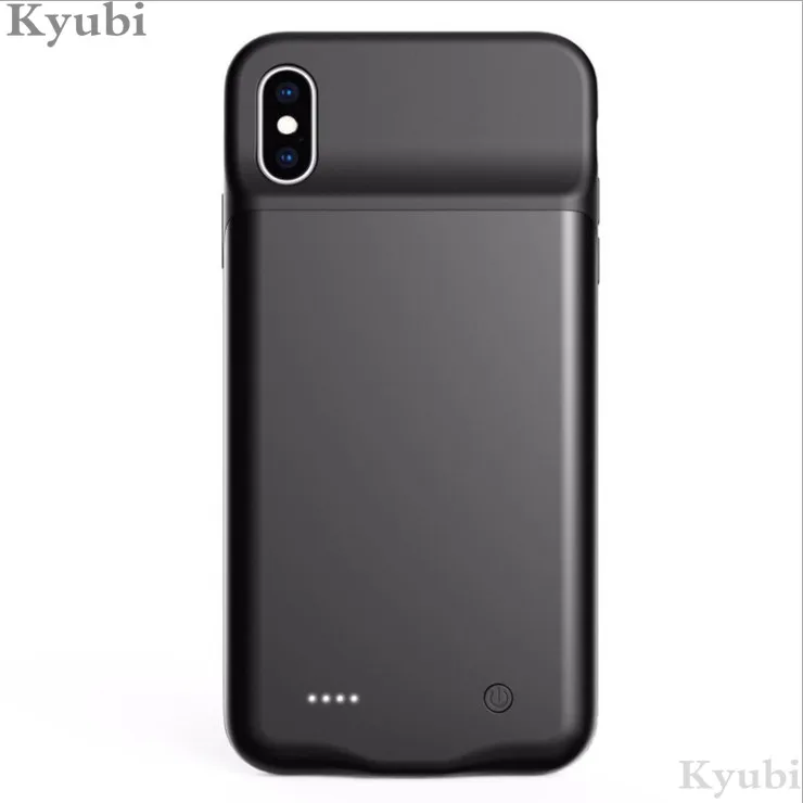 Для iphone x xs зарядное устройство чехол внешний портативный ударопрочный зарядный чехол для iphone x xs роскошный 2 в 1