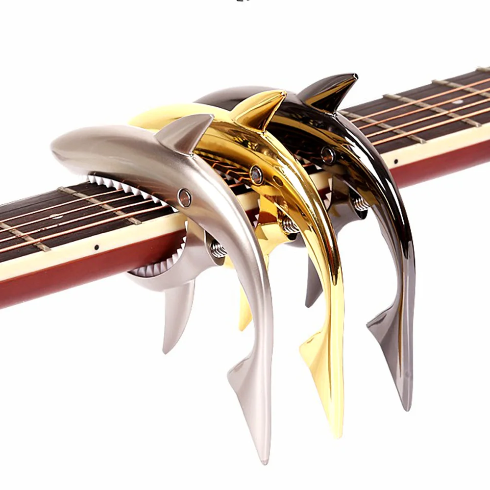 

Guitar Capo Tuner Zinc Alloy Shark Acoustic Classic Electric Guitarra Clamp Musical Instrument Accessory Capo For Tone Adjusting