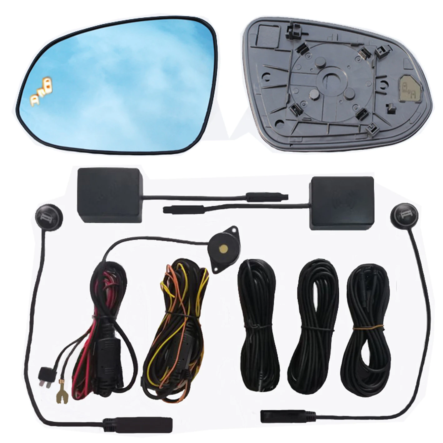 US $194.48 Blins Spot Mirror LED Indicator BSM Security Warning 24ghz Radar Detector Assist Accessories Parts For RAV4 4 Runner Highlander