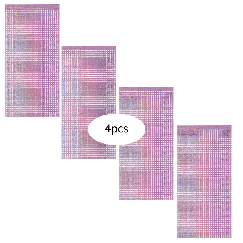 Party Backdrop Curtain 4pcs/lot Square Party Curtain Bachelorette Party Birthday Decorations Sequin Wedding Backdrop Decorations Wall Curtain birthday backdrop party backdrop curtain party decoration party supplies